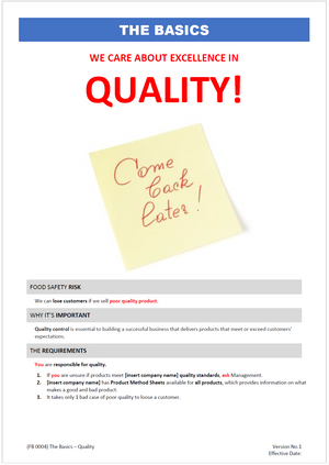 THE BASICS - Quality
