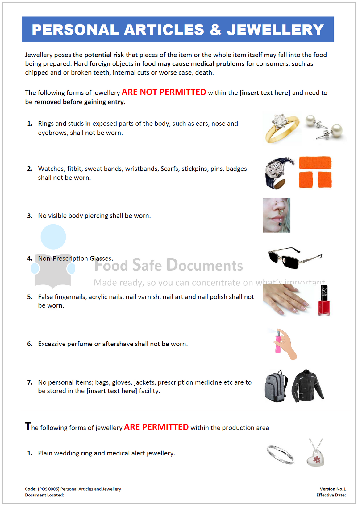Personal Articles and Jewellery