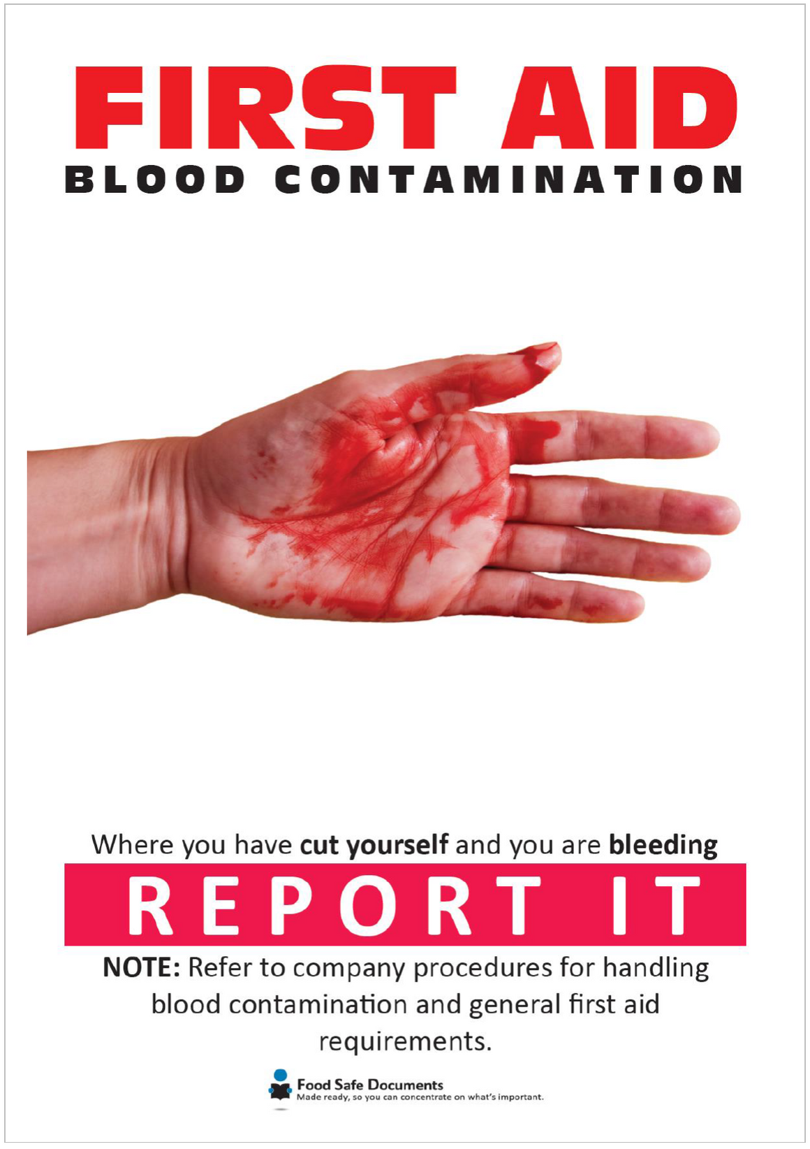 First Aid - Blood Contamination [Graphic]