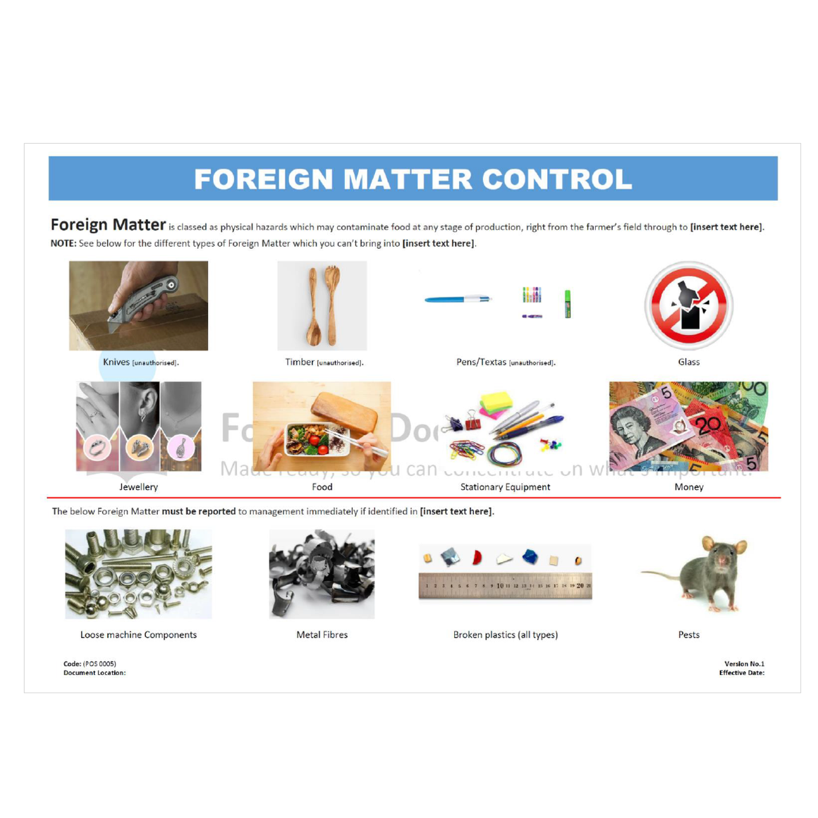 Foreign Matter
