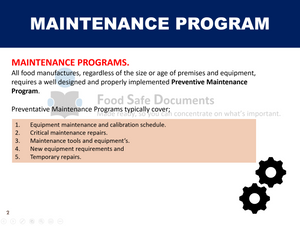 Maintenance Control