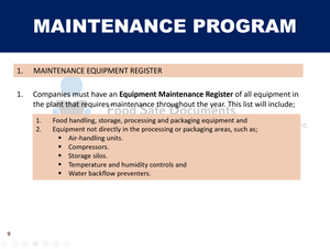 Maintenance Control
