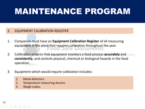 Maintenance Control