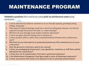 Maintenance Control