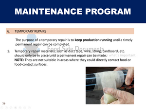 Maintenance Control