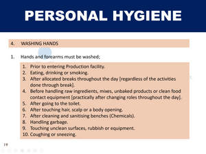 Personal Hygiene