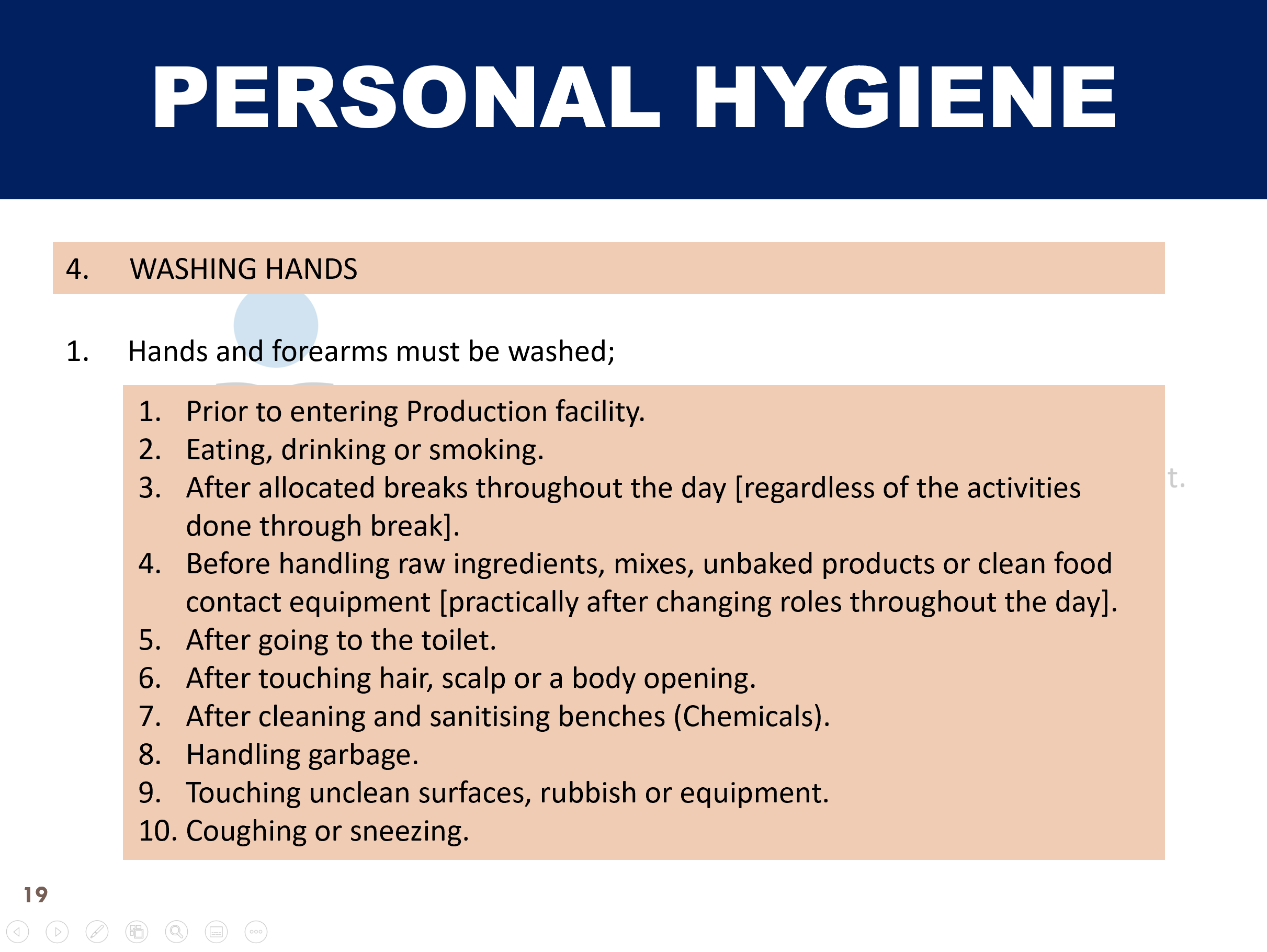 Personal Hygiene Food Safe Documents